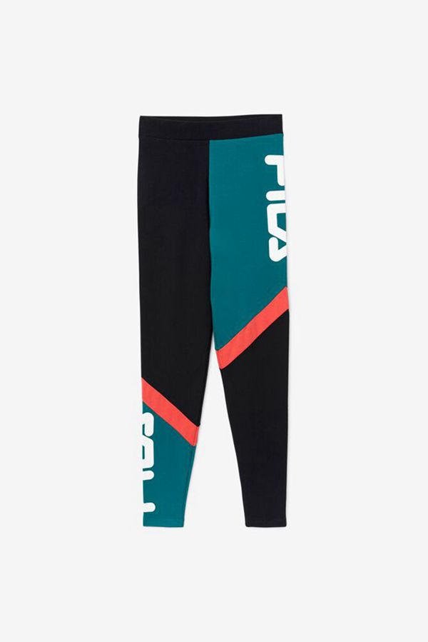 Legging Fila Mulher Pretas - Fila Sia Color Block High Rise Portugal Online,IKNF-27958